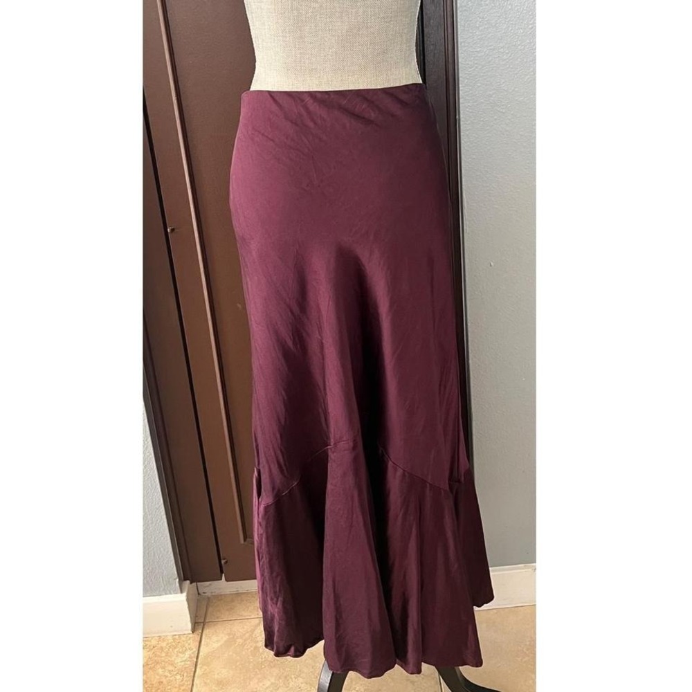 Sundance 100% silk purple skirt midi maxi peplum - Picture 6 of 8